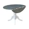 International Concepts Round 42 in. Dual Drop Leaf Dining Table with 4 Ladderback Chairs - 5 Piece Dining Set, 42 in W K05-42DP-C310-4 - alternate 2